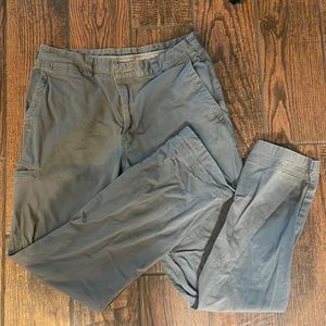 Duluth Trading Men’s Flex Ballroom Gray Khakis